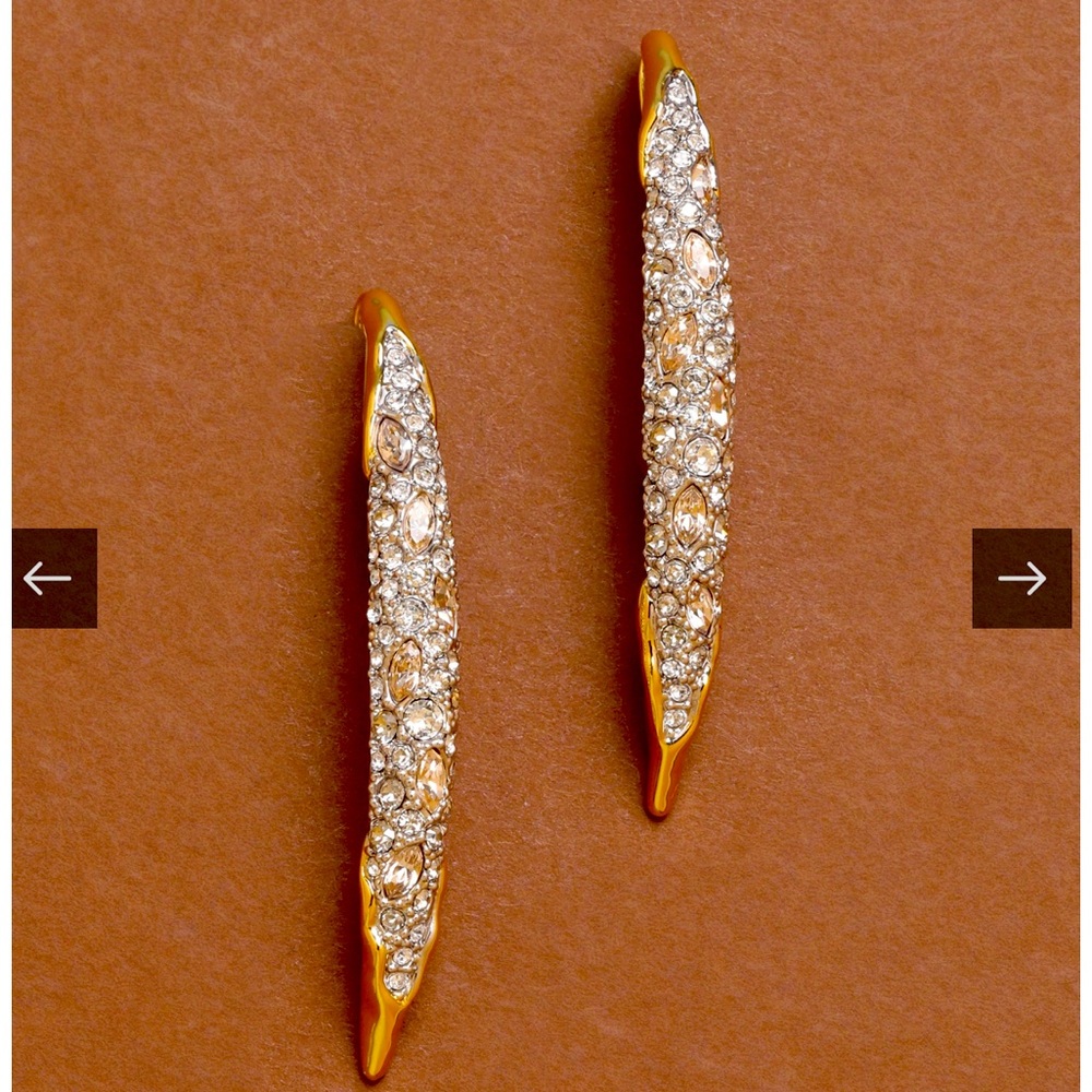 Alexis Bittar Solanales Crystal Pavé Spear Earrings